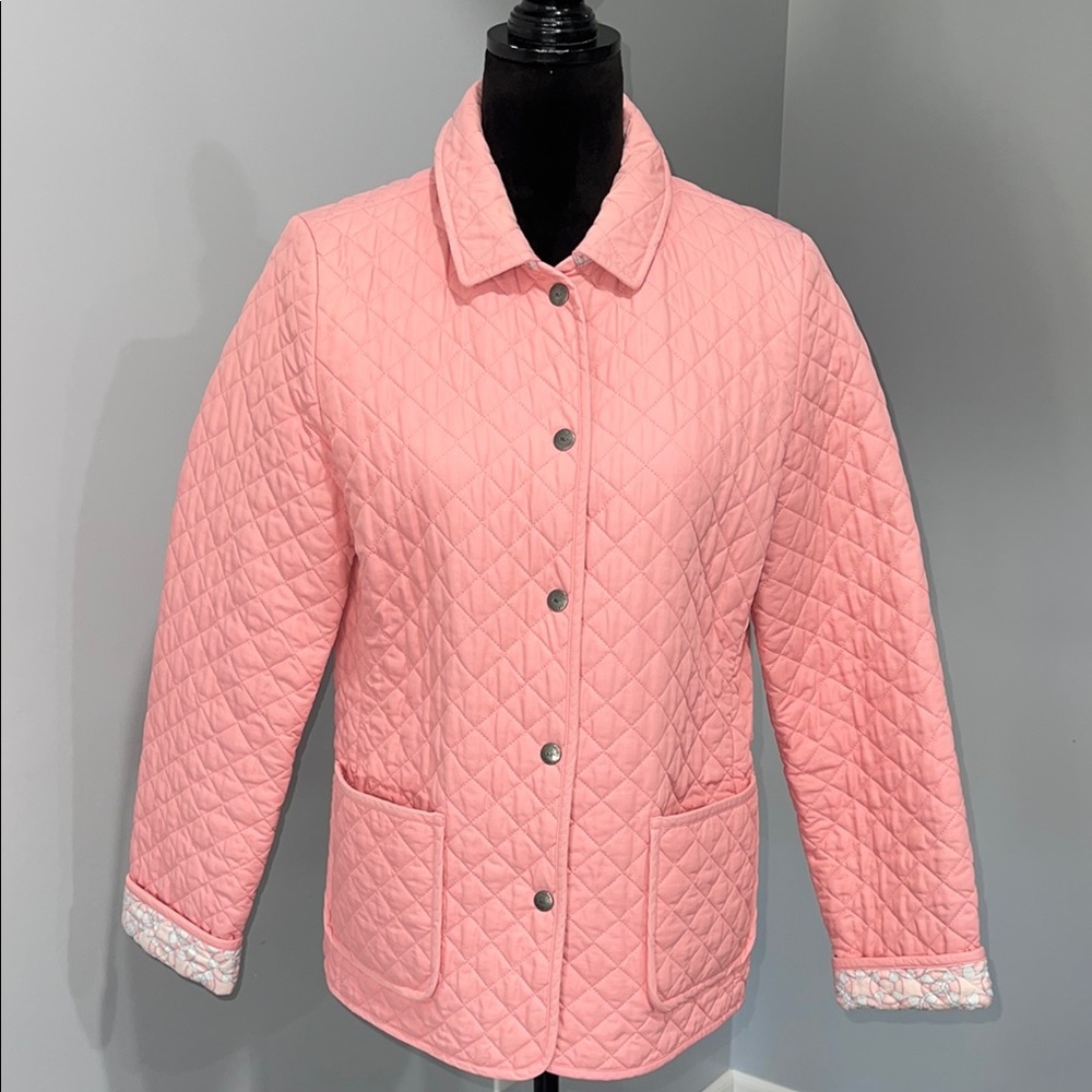 Vineyard Vines Women’s Pink Quilted Jacket size medium preppy style
